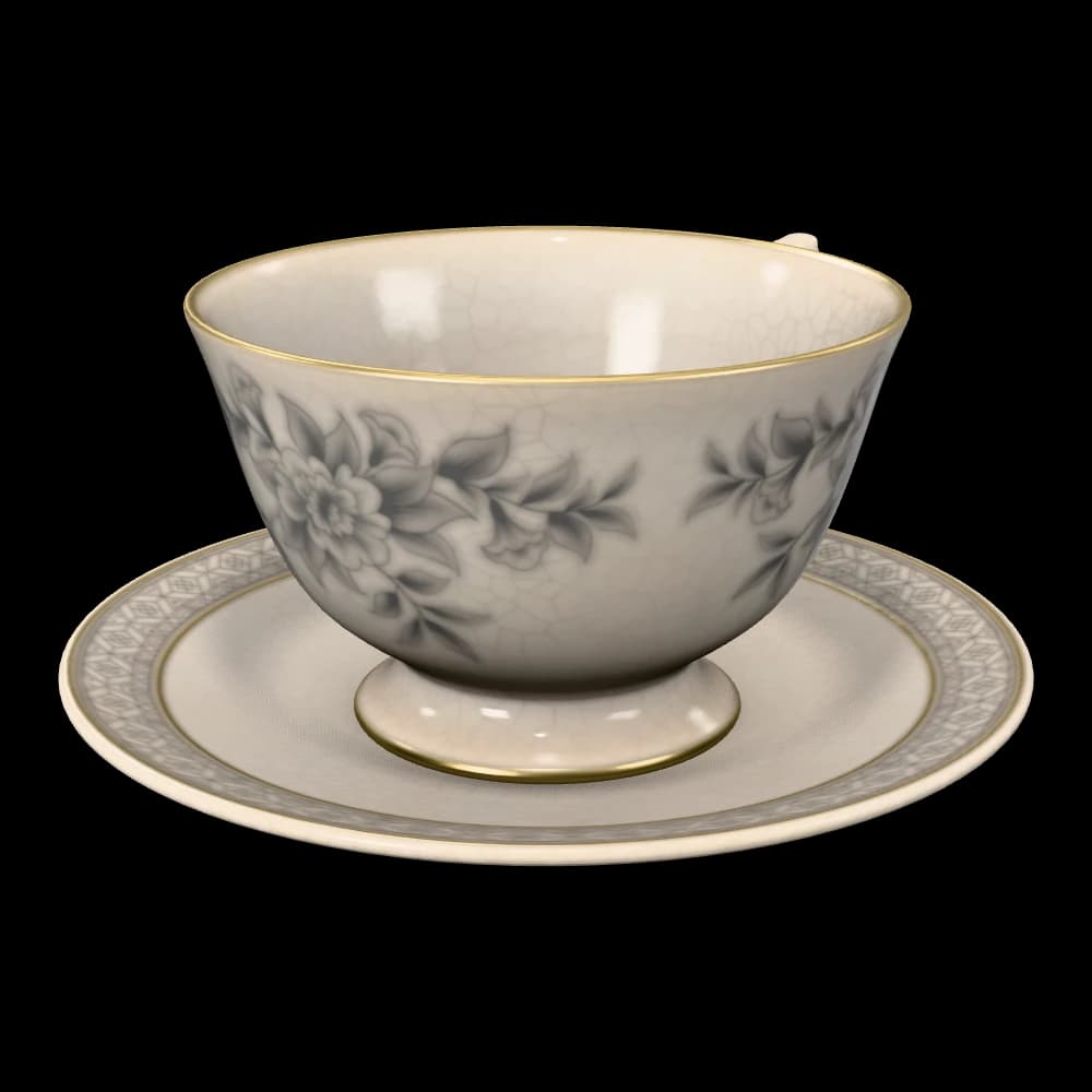 Porcelain Teacup & Saucer