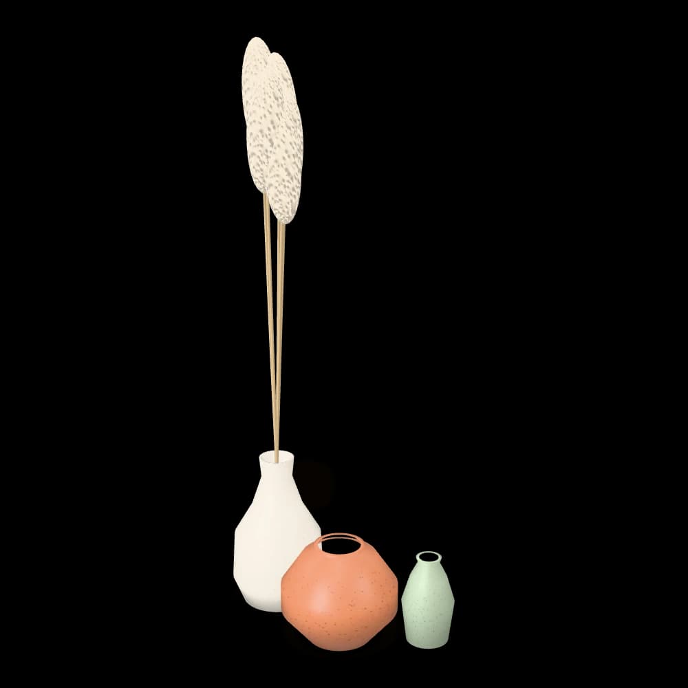 Stoneware Vase Trio