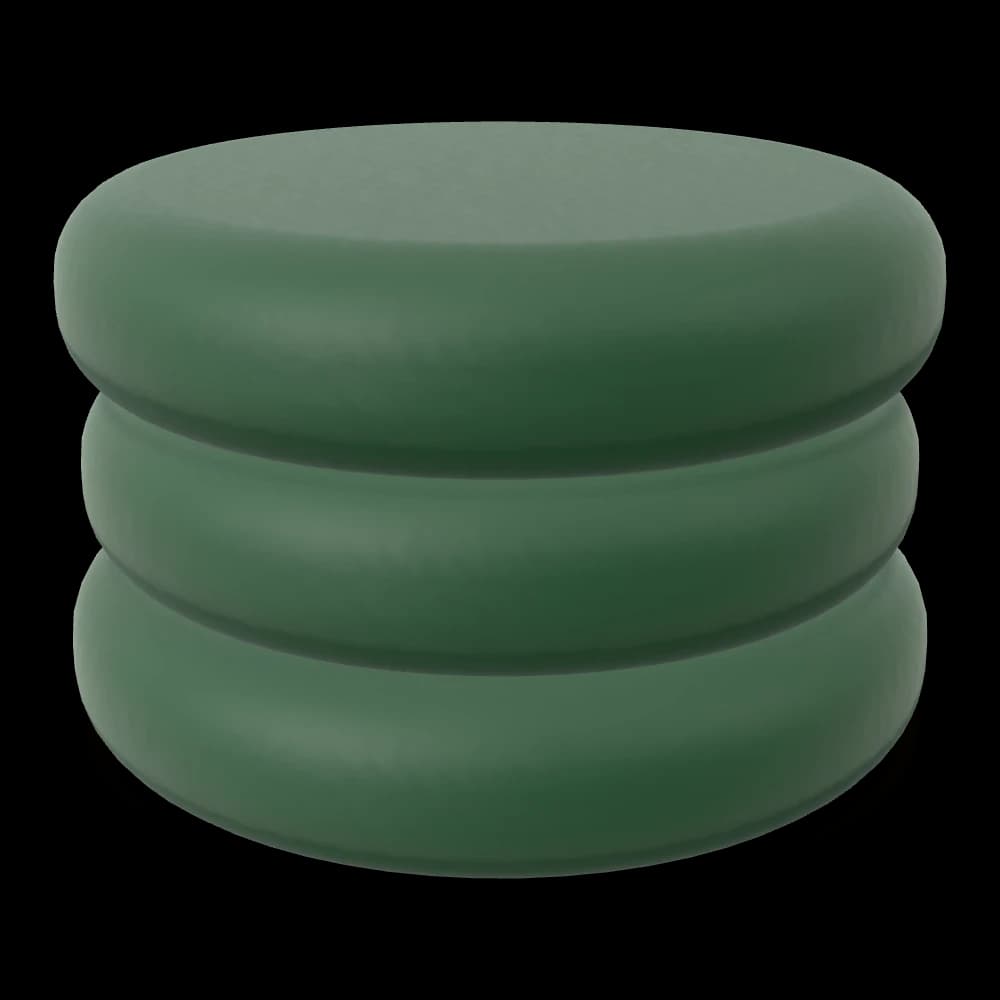Tiered Velvet Ottoman